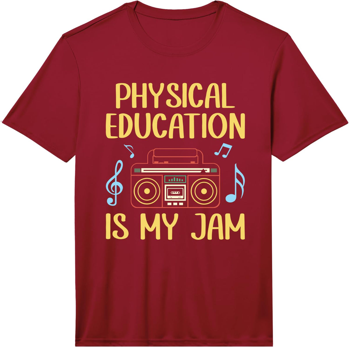 Mens Physical Education is My Jam PE Physical Education Teacher Performance T-Shirt - Red