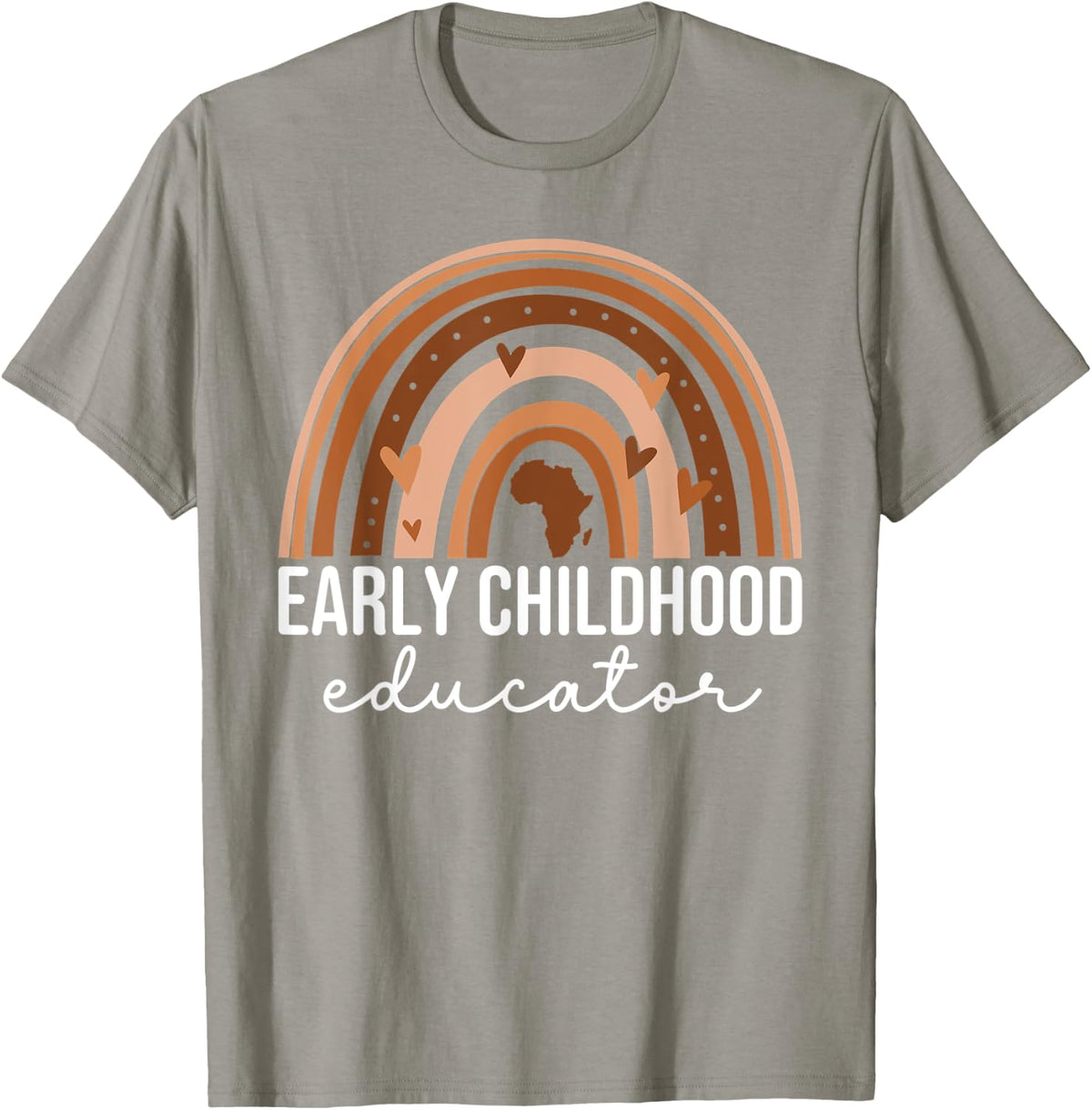 Black Early Childhood Educator ECE Teacher African American T-Shirt for Men Women Kids - Slate Grey