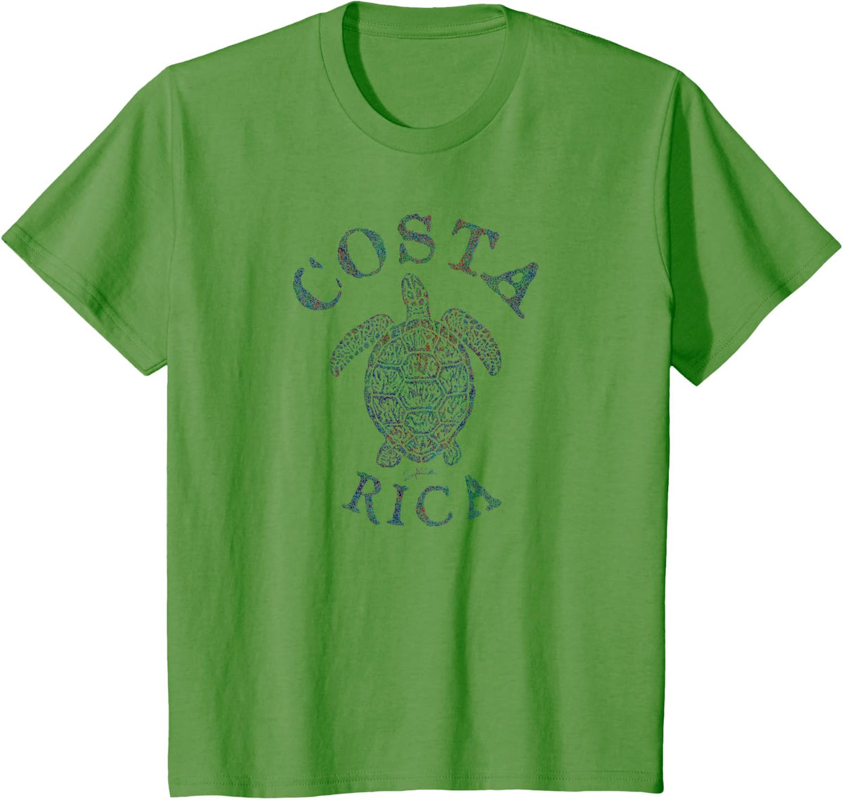 JCombs: Costa Rica Sea Turtle T-Shirt - Grass Green