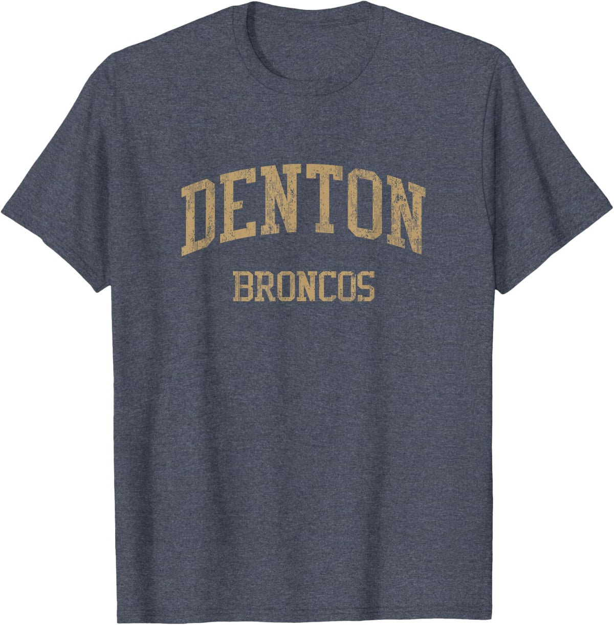 Denton High School HS Denton TX Vintage Sports T-Shirt - Heather Blue