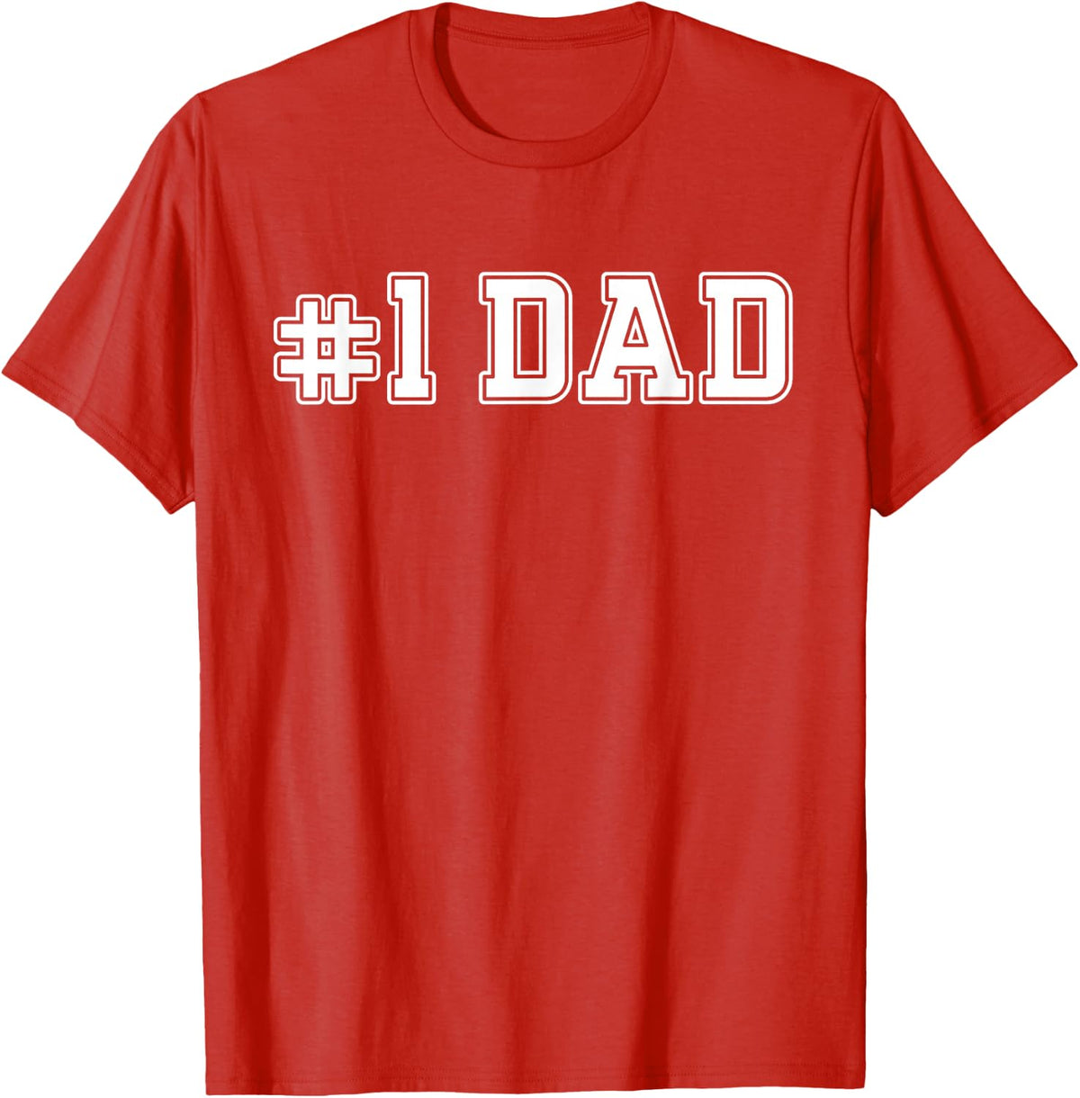 #1 Dad Best Dad Father's Day Number One Dad T-Shirt - Red