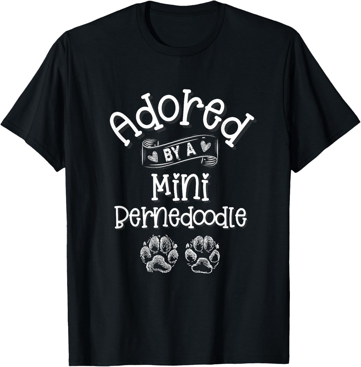 Mini Bernedoodle Dog Lover Gift T-Shirt - Black