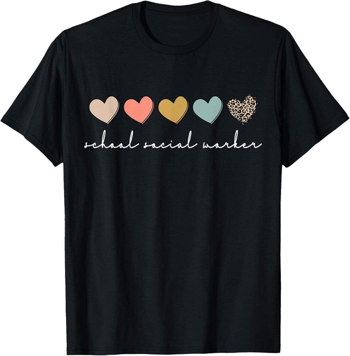 School Social Worker SSW Social Work Student Grad T-Shirt - Black