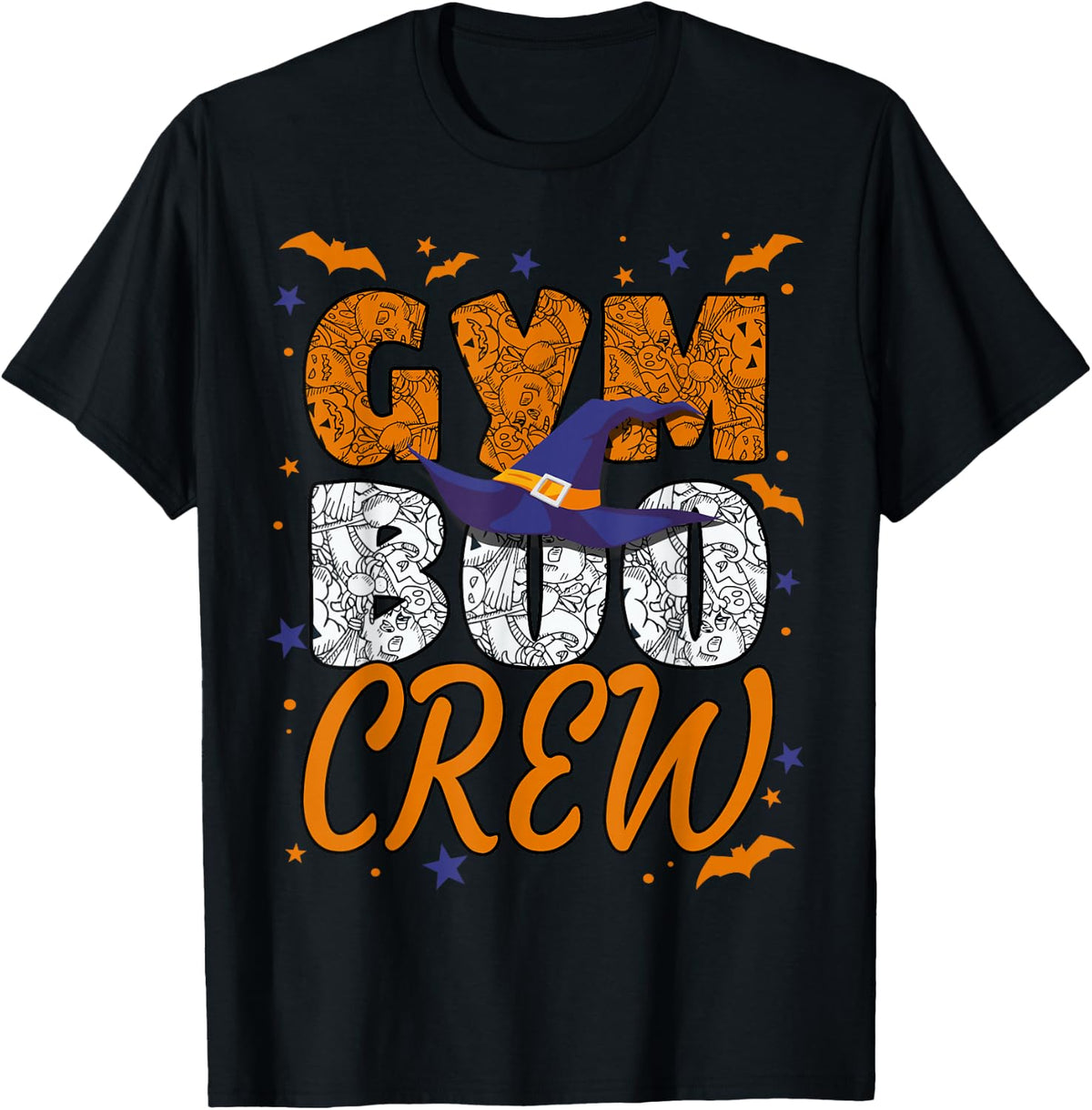 Gym Boo Crew Halloween Gym Teacher Matching T-Shirt - Black