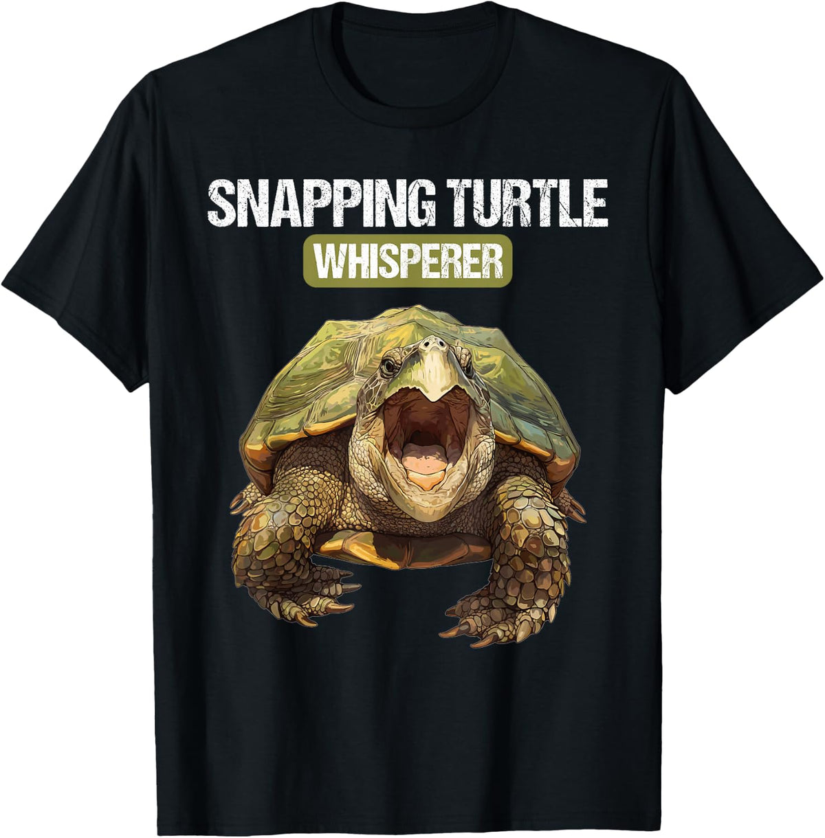 Snapping Turtle Whisperer T-Shirt For Turtle Lovers Tees Men Women - Black