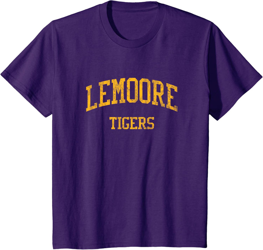 Lemoore High School HS Lemoore CA Vintage Sports T-Shirt - Purple
