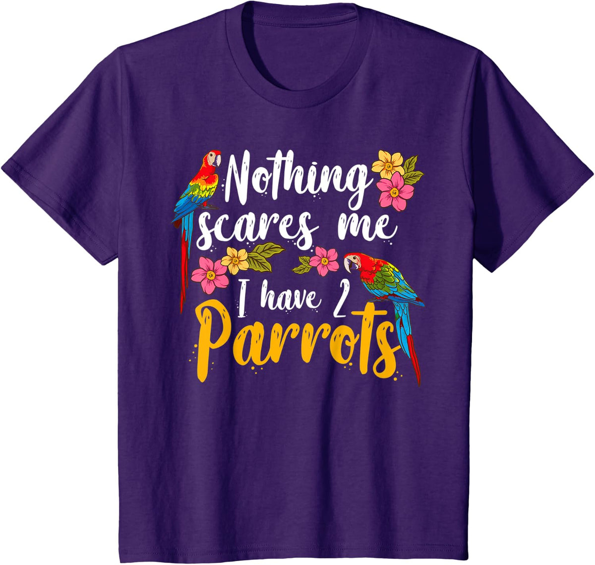 Parrot Colorful Bird T-Shirt Parrots Owner Macaw T-Shirt - Purple