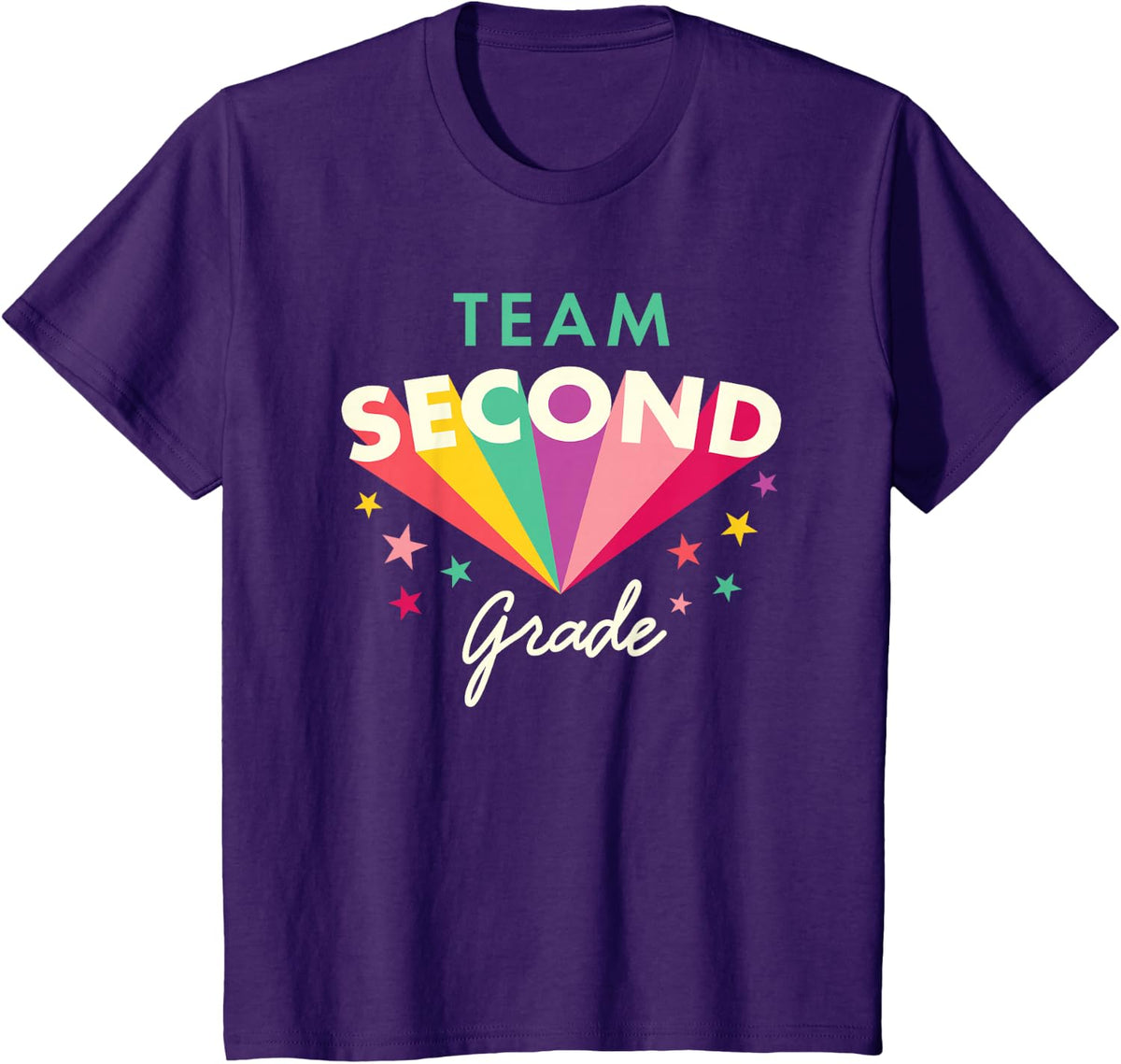 Team 2nd Second Grade Teacher Back To School Top T-Shirt - Purple
