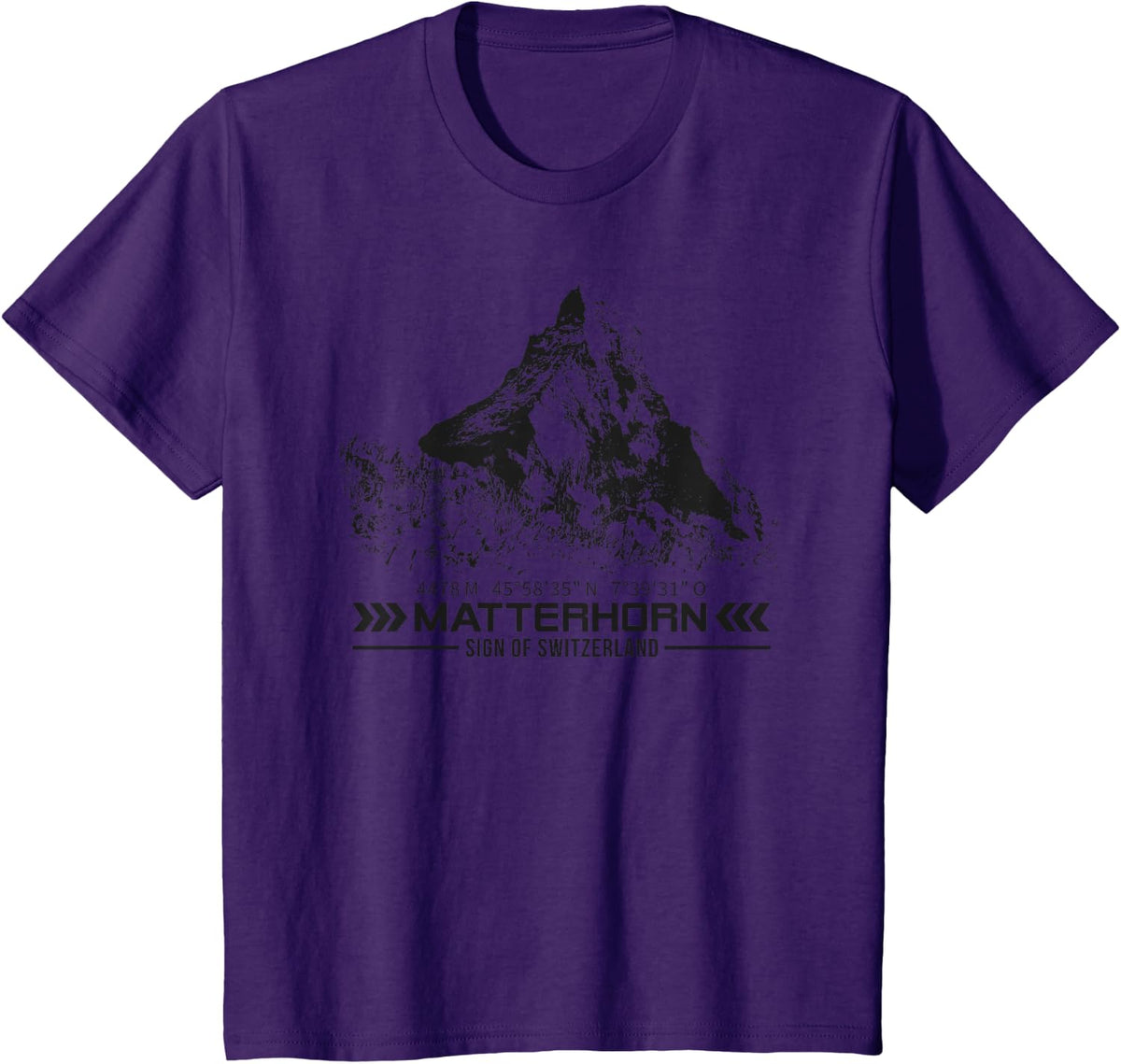 Matterhorn Switzerland Alps Zermatt hiking mountains T-Shirt - Purple