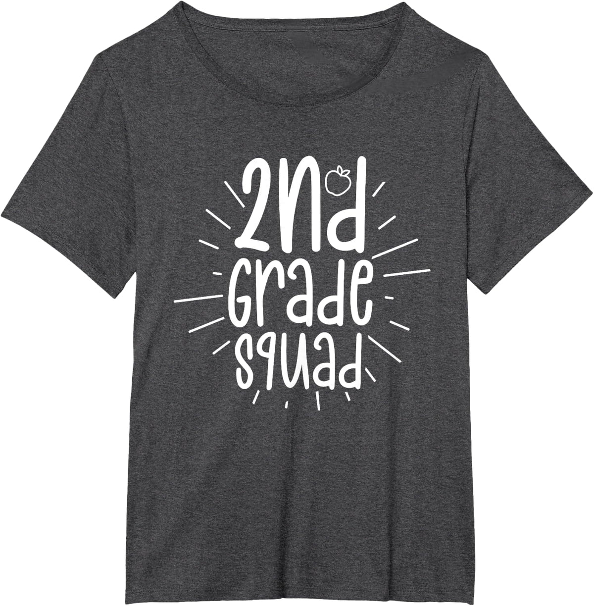 2Nd Grade Squad School Grader Teacher Second T-Shirt for Men Women Kids - Dark Heather Grey