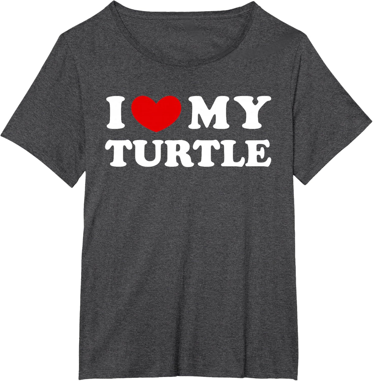 I Love My Turtle T-Shirt - Dark Heather Grey
