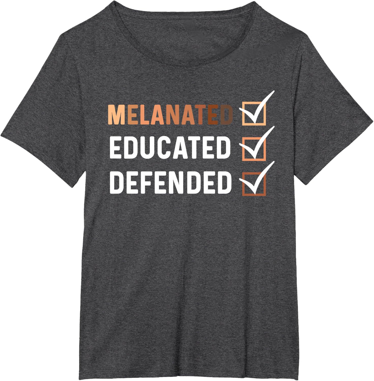 Black PhD Student Thesis Defense Dissertation Melanated PhD Tees T-Shirt - Dark Heather Grey