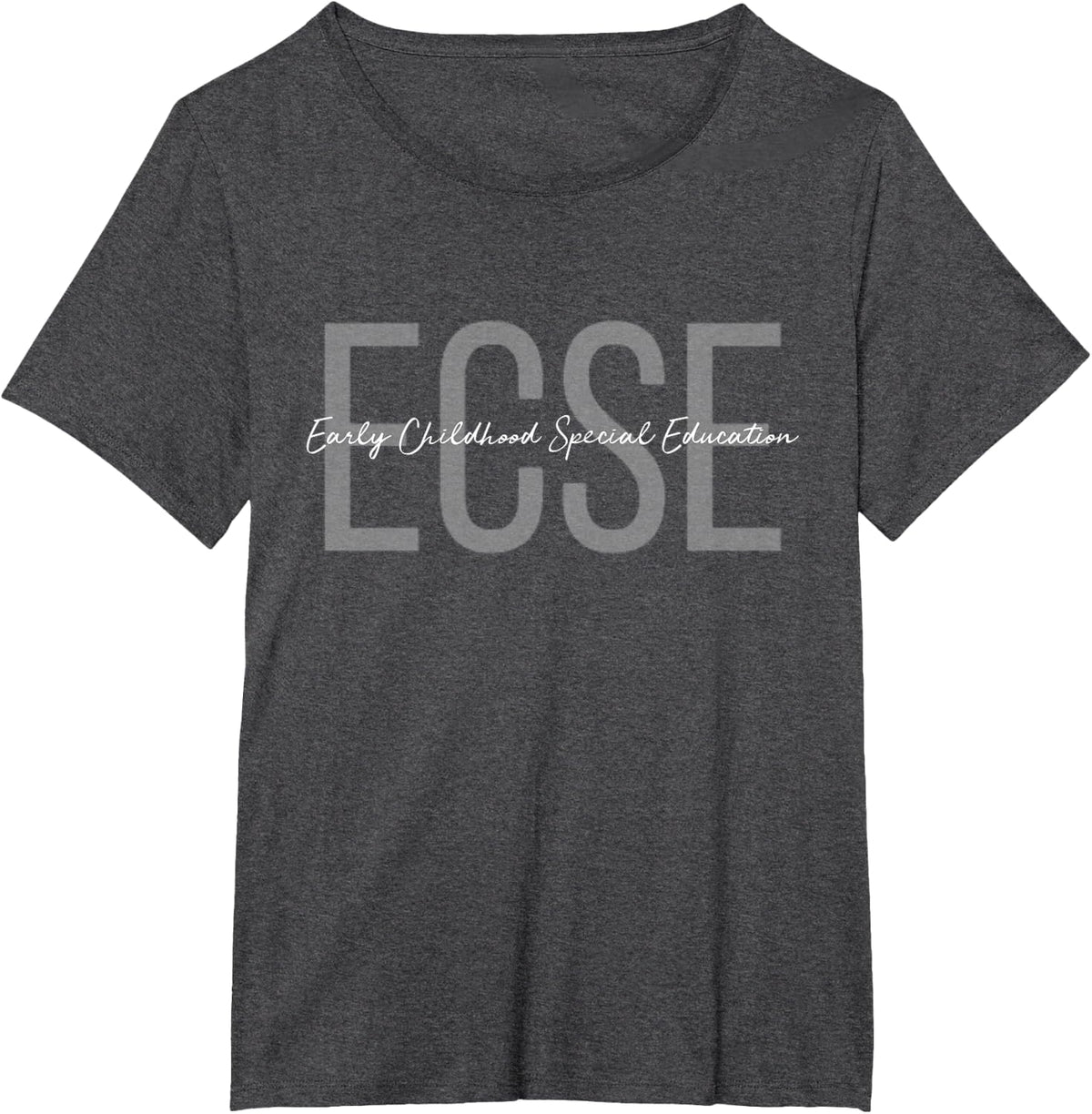 ECSE Early Childhood Teacher Special Education T-Shirt - Dark Heather Grey