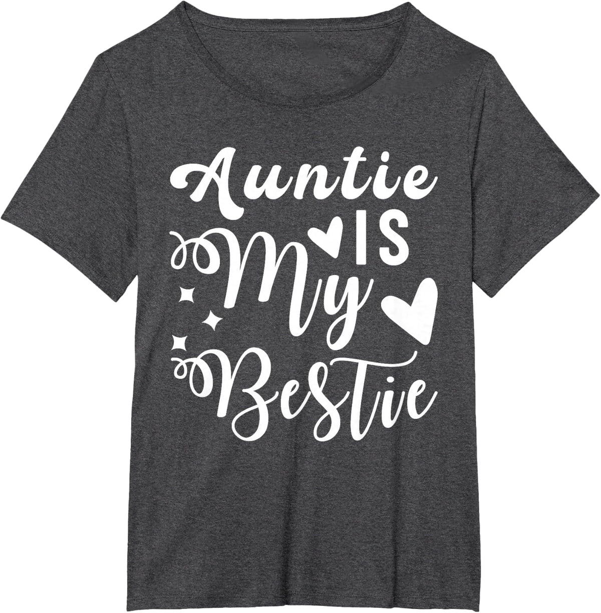 My Auntie is My Bestie Cute Outfit for Niece Matching T-Shirt - Dark Heather Grey