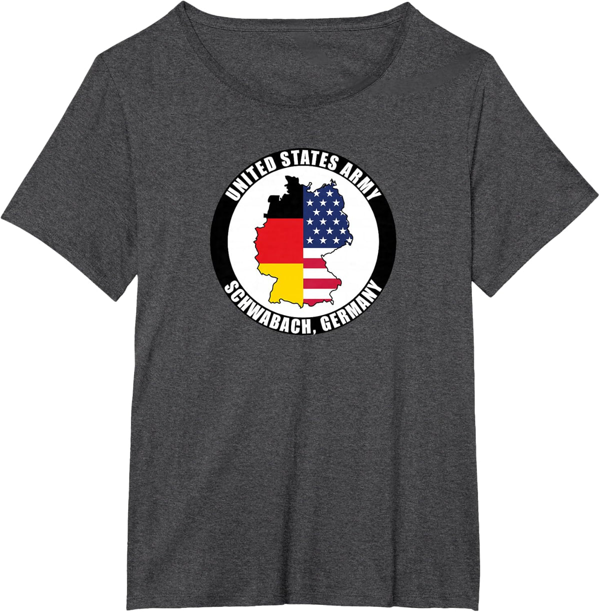 Schwabach Germany United States Army Military Veteran Gift T-Shirt - Dark Heather Grey