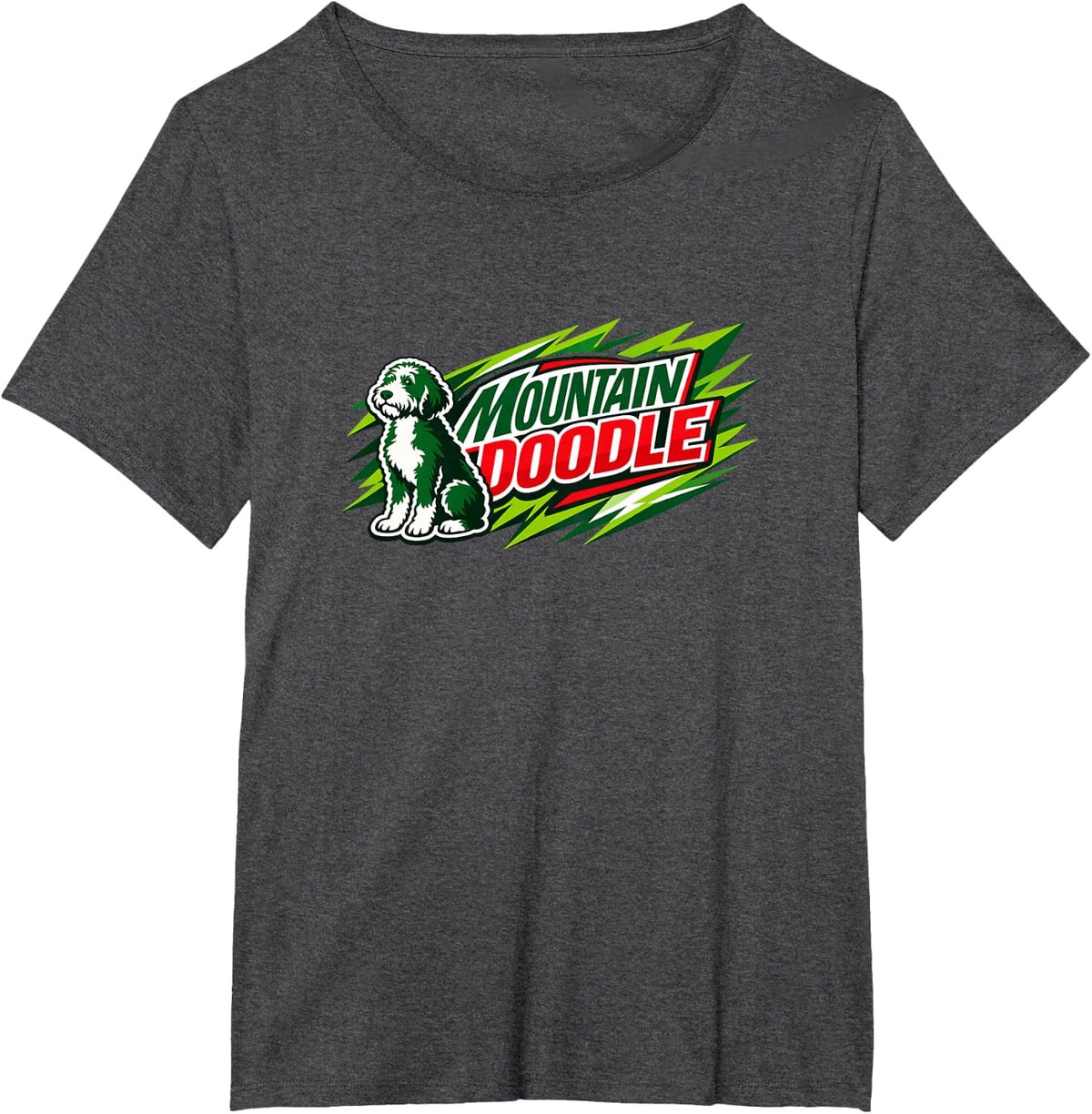 Mountain Doodle Dog Lovers Vintage Design Bernedoodle Funny T-Shirt - Dark Heather Grey