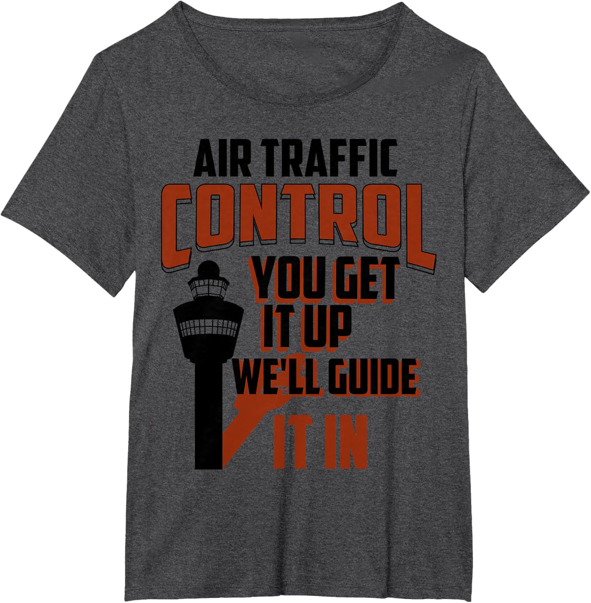 Air Traffic Control | Cute Flight Director Funny Plane Gift T-Shirt - Dark Heather Grey