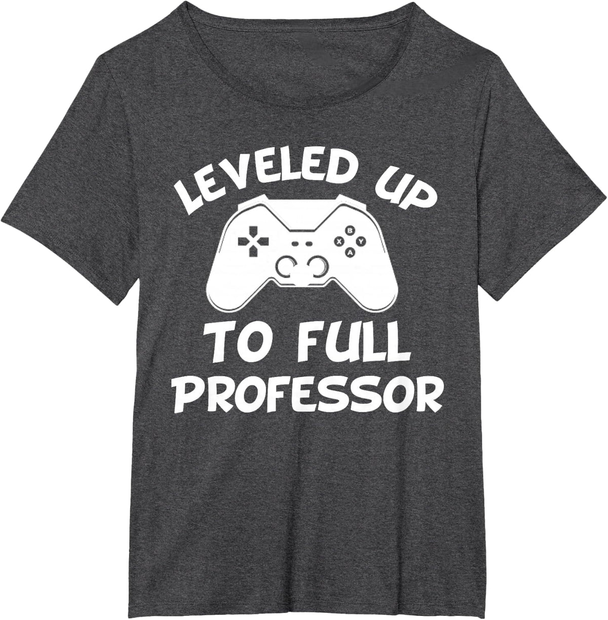 Full Professor Promoted to Leveled Up University Promotion T-Shirt - Dark Heather Grey