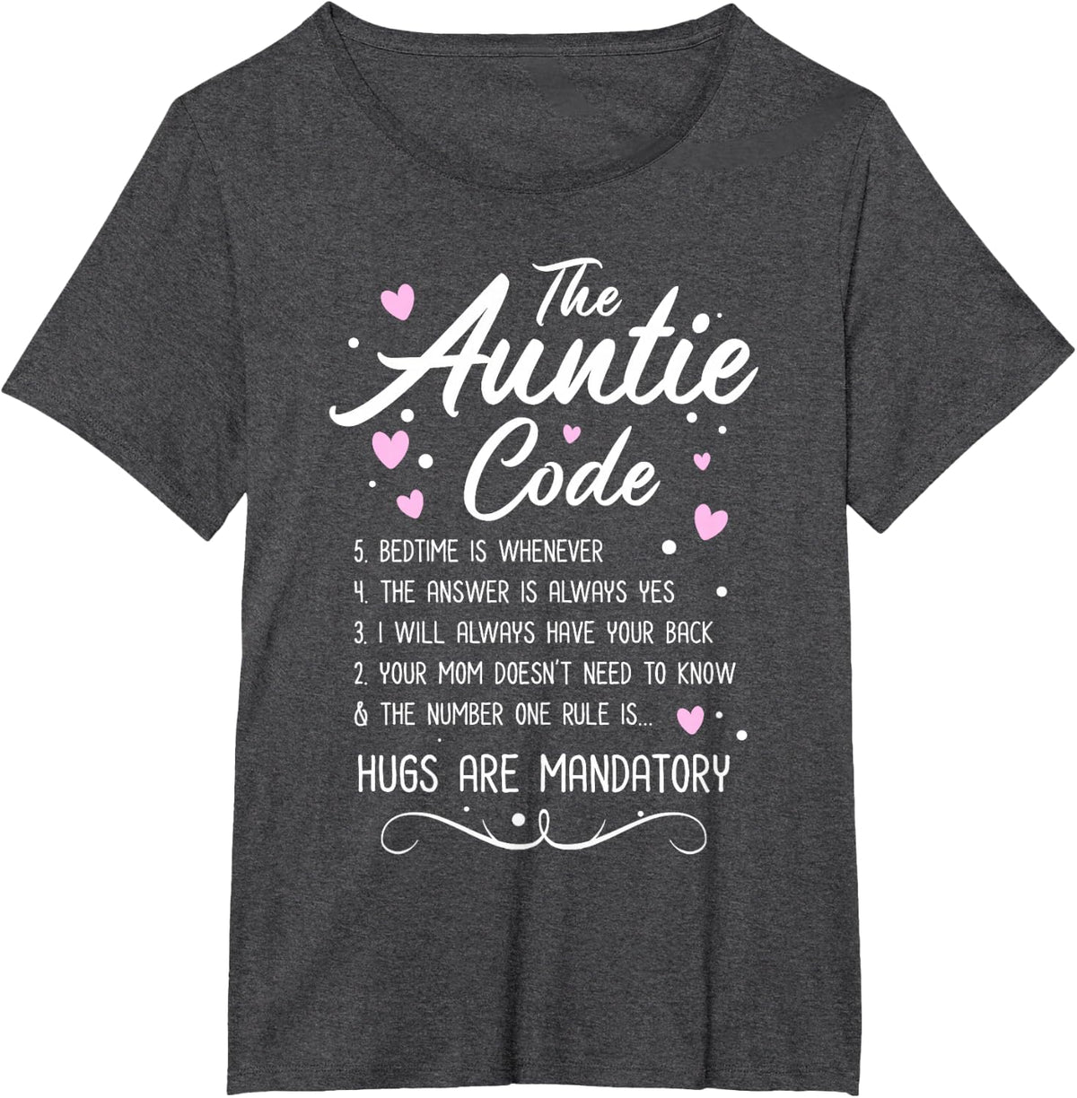 The Auntie Code Best Aunt Ever Tee Funny Aunt Shirt Gift For Sister Niece Nephew T-Shirt - Dark Heather Grey