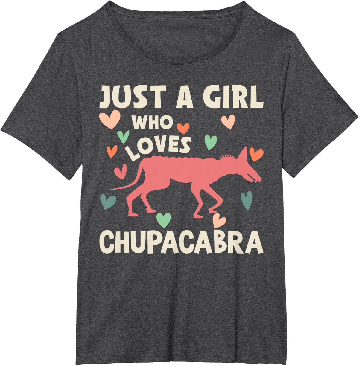 Chupacabras I Chupacabra Picture T-Shirt - Dark Heather Grey