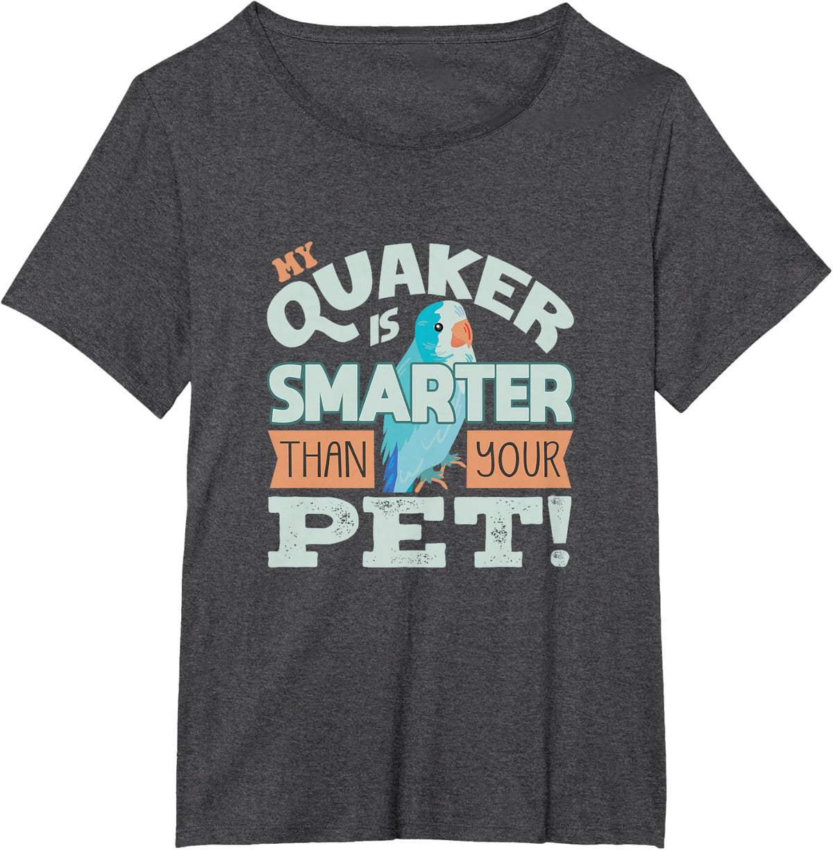Parrots Blue Monk Parakeet Quaker Parrot Monk Parakeet T-Shirt - Dark Heather Grey