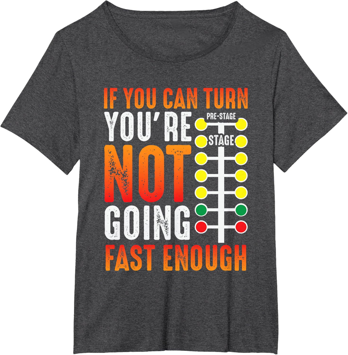 Dragster Saying Race car Driver Skill Drag Racing T-Shirt - Dark Heather Grey