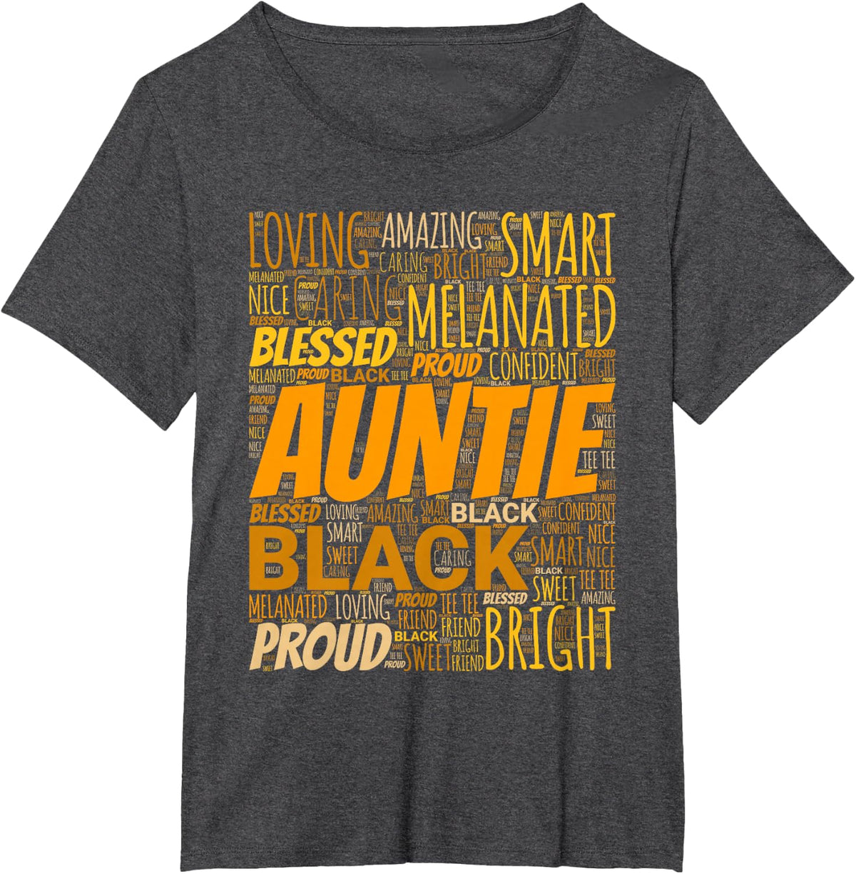African American Aunt Auntie Tee Tee T-Shirt - Dark Heather Grey
