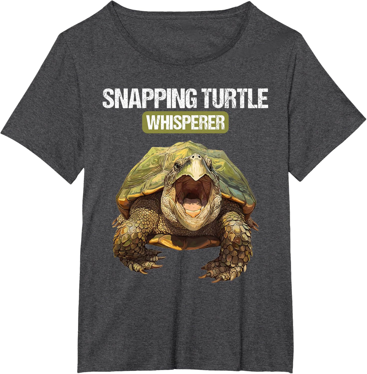 Snapping Turtle Whisperer T-Shirt For Turtle Lovers Tees Men Women - Dark Heather Grey