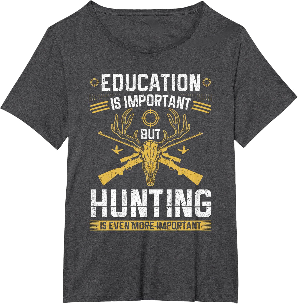 Hunting is More Important Elk Hunter Season T-Shirt - Dark Heather Grey