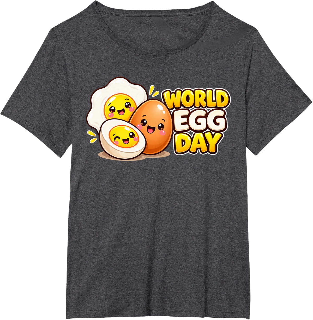 World Egg Day Funny Egg Lover Breakfast Food Humor T-Shirt - Dark Heather Grey