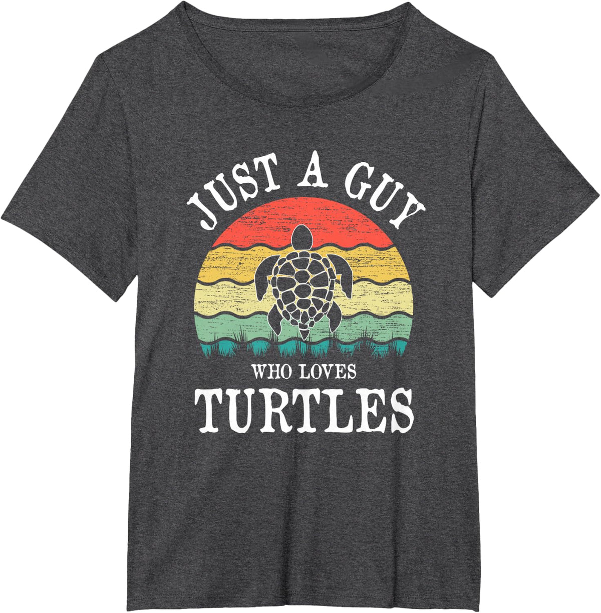 Just A Guy Who Loves Turtles T-Shirt - Dark Heather Grey