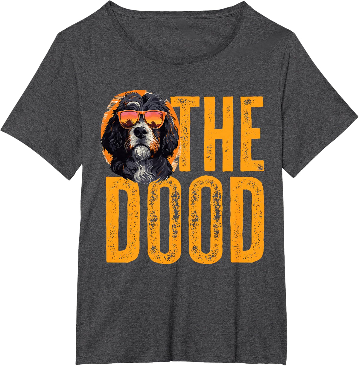Bernedoodle Dog Breed Pet The Dood T-Shirt Tee For Dog Lovers - Dark Heather Grey
