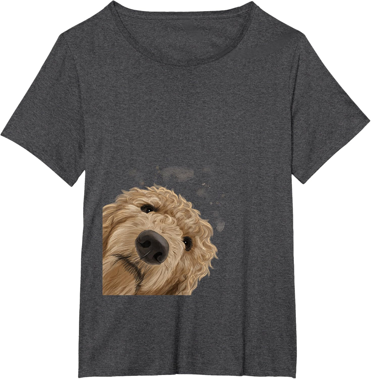 Curious Dog Labradoodle T-Shirt Tee for Dog Lovers and Pet Owners - Dark Heather Grey