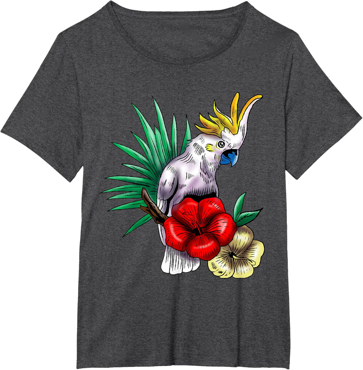 Parrot Funny Tropical Bird Cool Jungle Animal Gift Idea T-Shirt - Dark Heather Grey