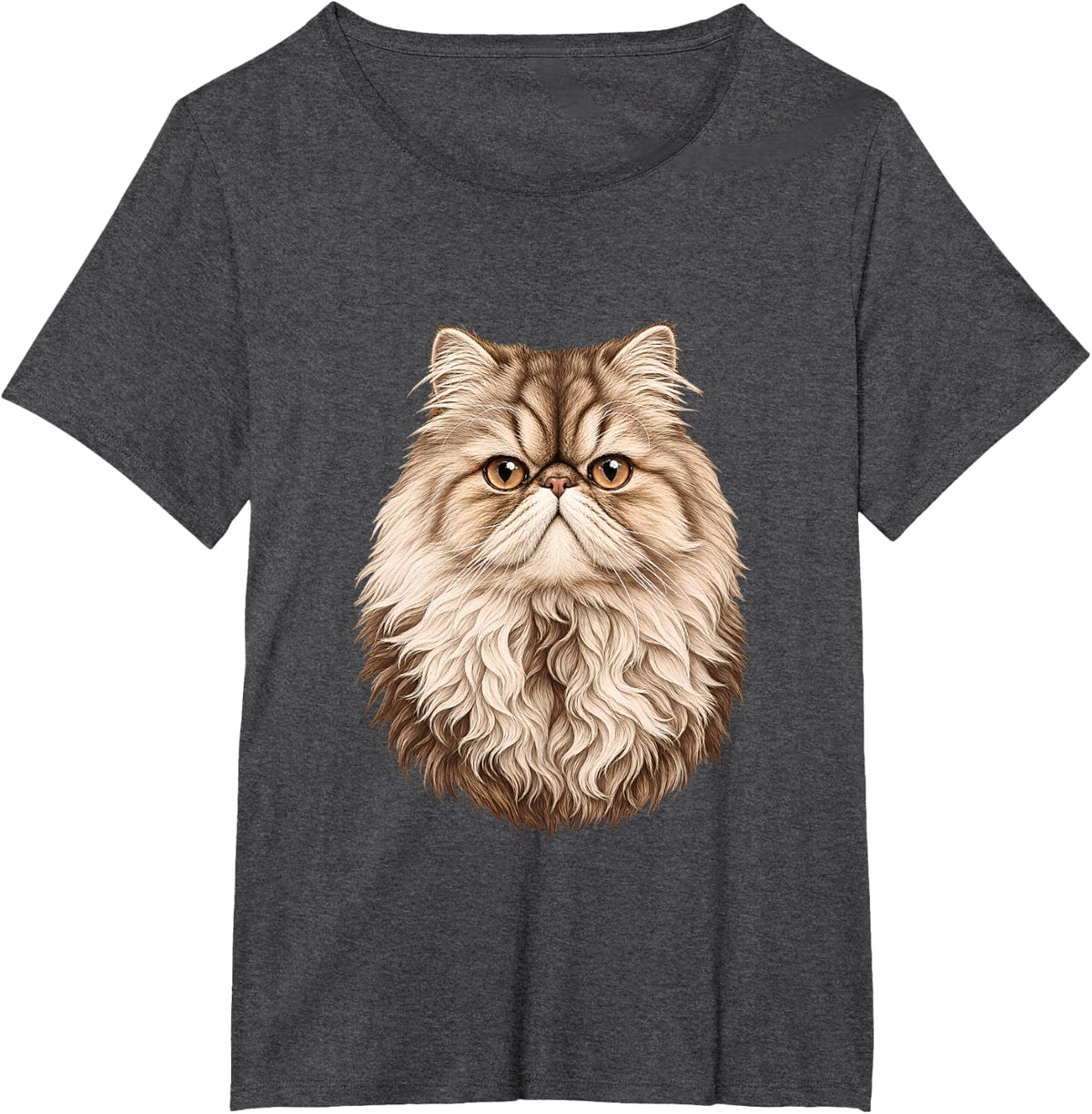 Persian Cat T-Shirt - Dark Heather Grey