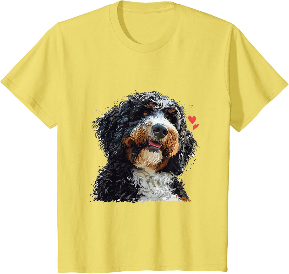 Bernedoodle Dog Breed Pet Cute Bernedoodle Graphic T-Shirt - Lemon Yellow