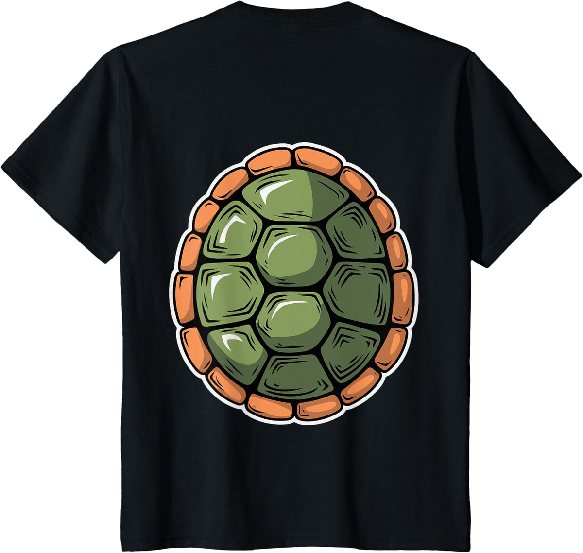 Turtle Costume Adult Kids Men Women Turtle Shell T-Shirt - Black