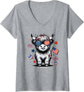 Women's 4th July Heifer V-Neck T-Shirt - Heather Grey