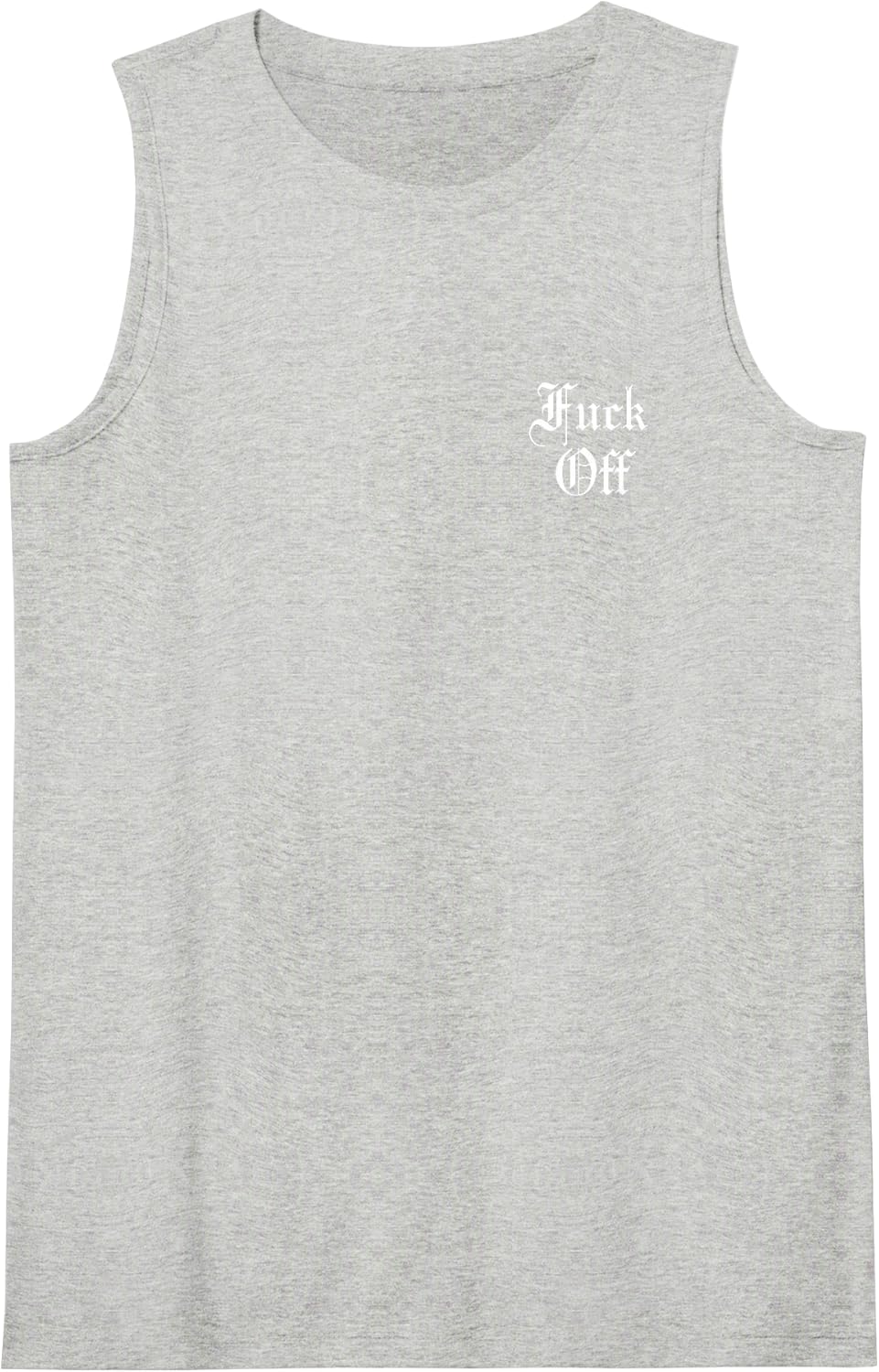 F Off Fuck Off Tee Funny Sarcastic Humour for Men and Women Sleeveless Tank Top - Heather Grey