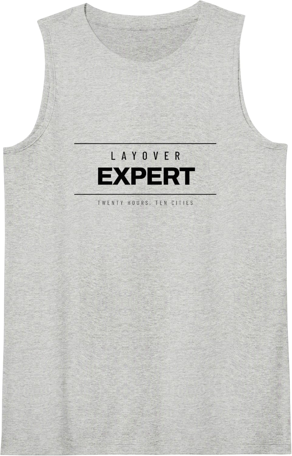 Flight Attendant - Layover Expert - Cabin Crew Sleeveless Tank Top - Heather Grey
