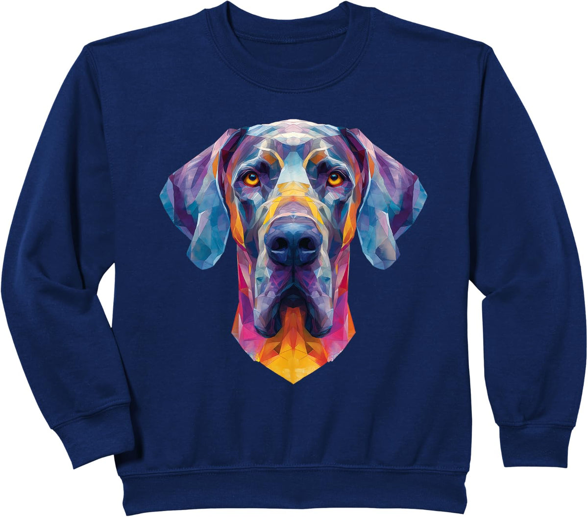 Great Dane Dog Art Graphic Sweatshirt - Navy Blue