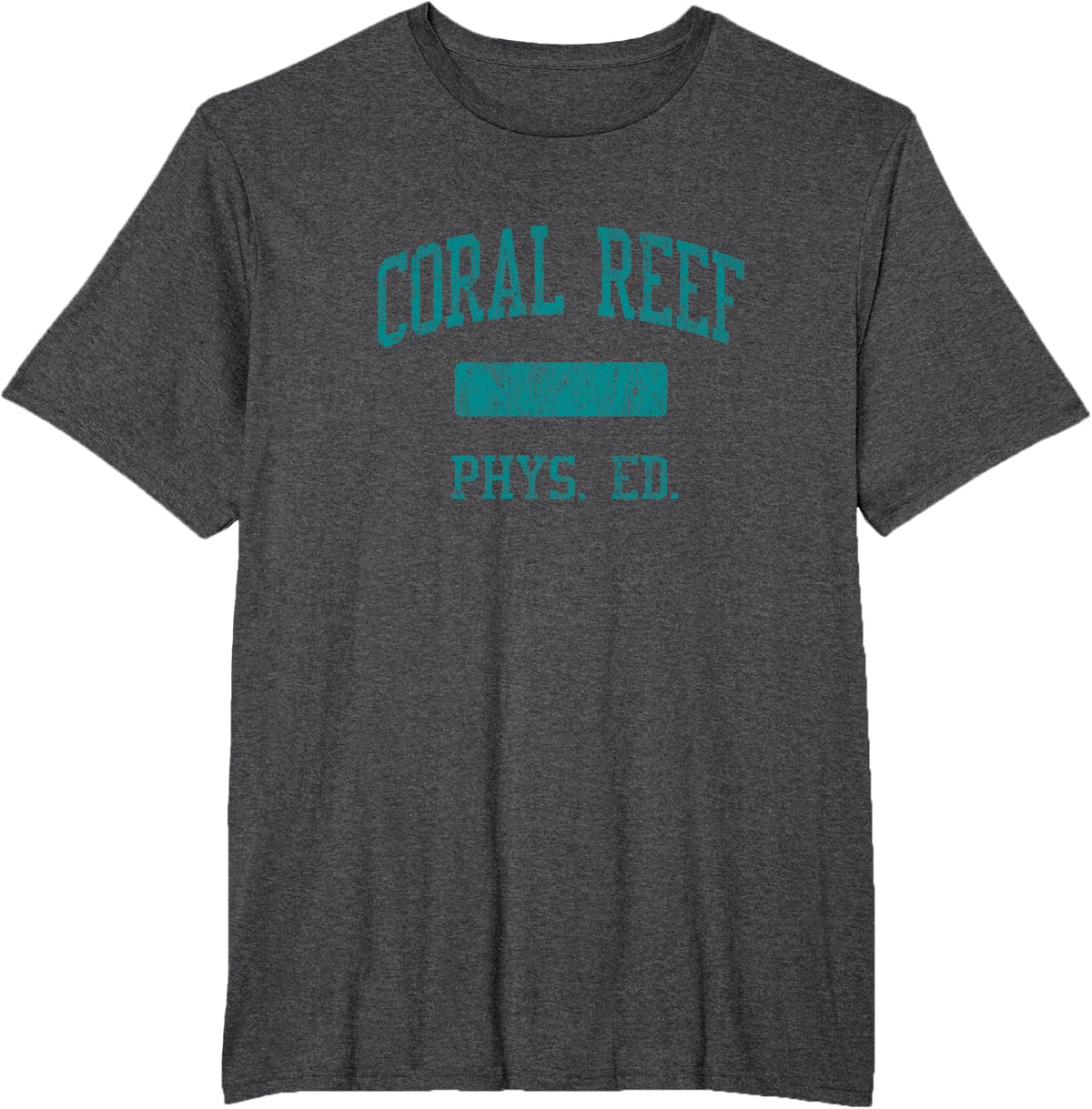 Coral Reef High School HS Miami FL PHYS Ed T-Shirt - Dark Heather Grey