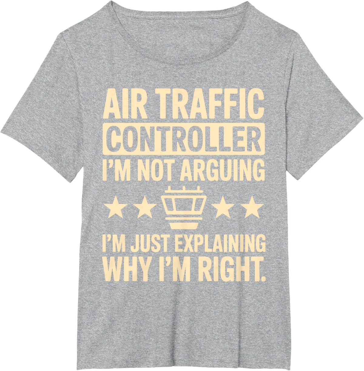 Air Traffic Controller Art for Men Women Aviation Lover T-Shirt - Heather Grey