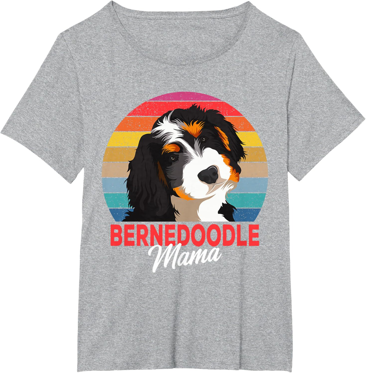Bernedoodle Mama Dog Mom Owner Funny Womens Gift T-Shirt - Heather Grey