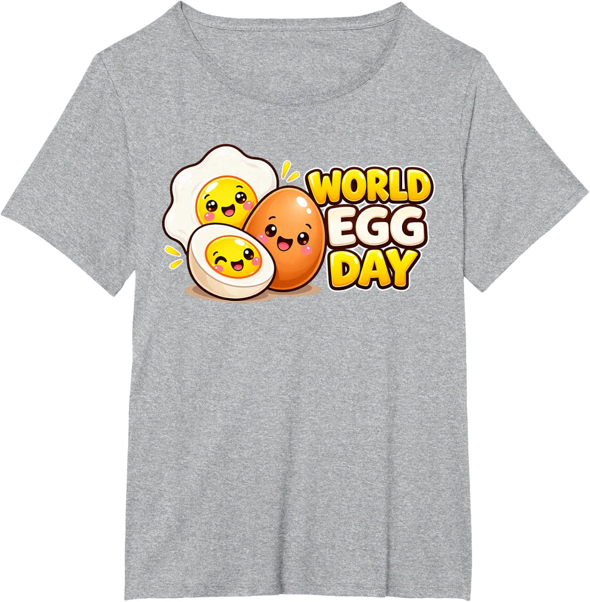 World Egg Day Funny Egg Lover Breakfast Food Humor T-Shirt - Heather Grey