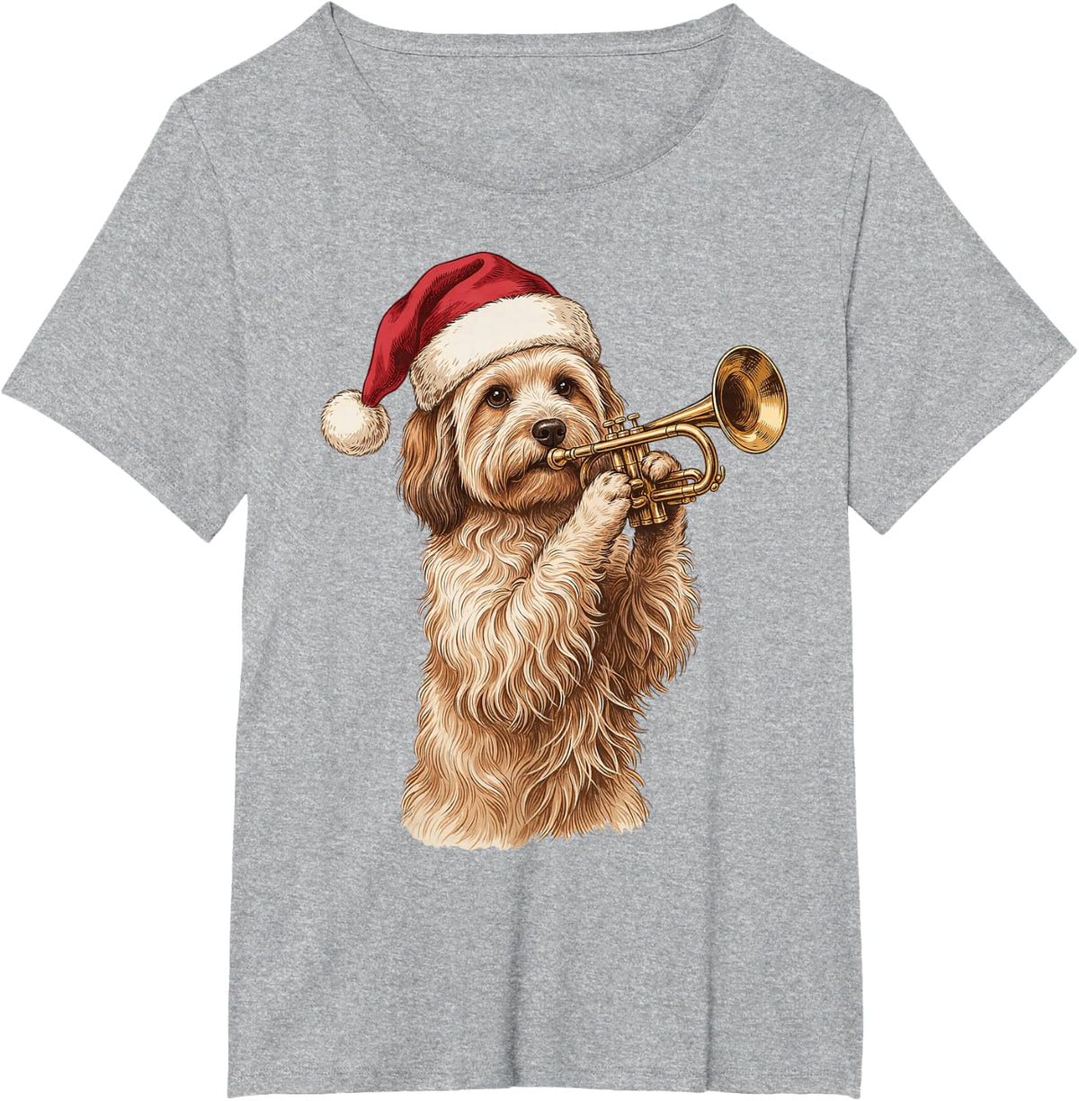 Havanese X-Mas Trumpet for Jazz Fans T-Shirt - Heather Grey
