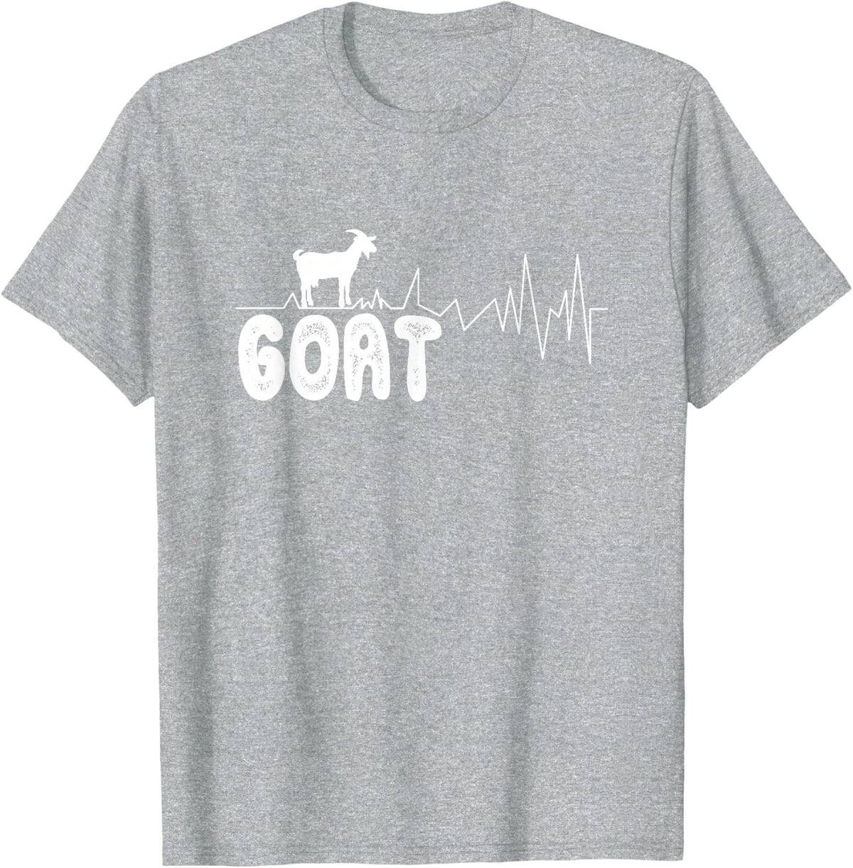 Goat Heartbeat Fun Goat Lover Farmer Gift T-Shirt - Heather Grey