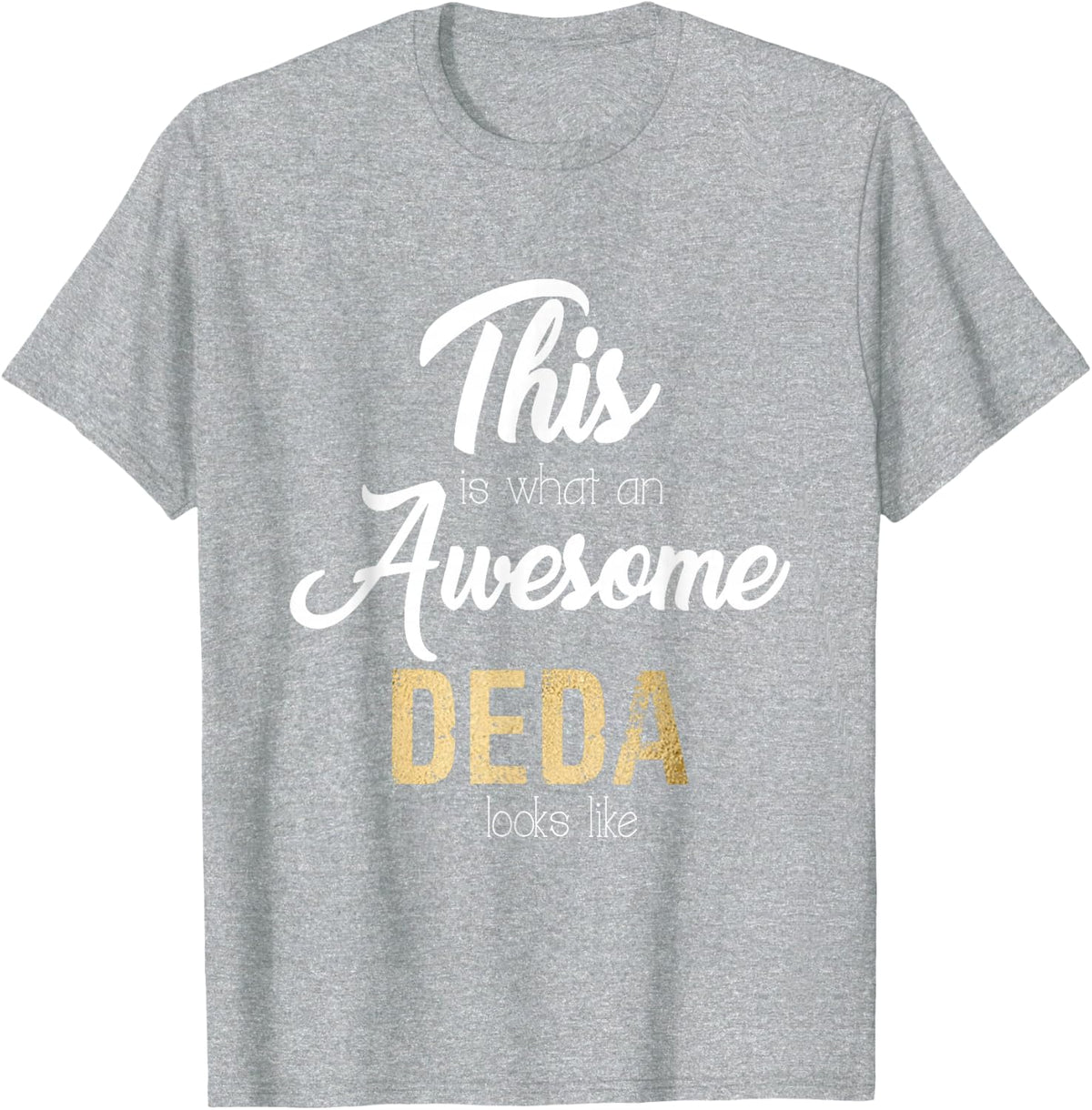 Unique Christmas Birthday Father's Day Gifts Shop Awesome Deda Russia Russian Czech Grandpa Black Classic Fit Short Sleeve