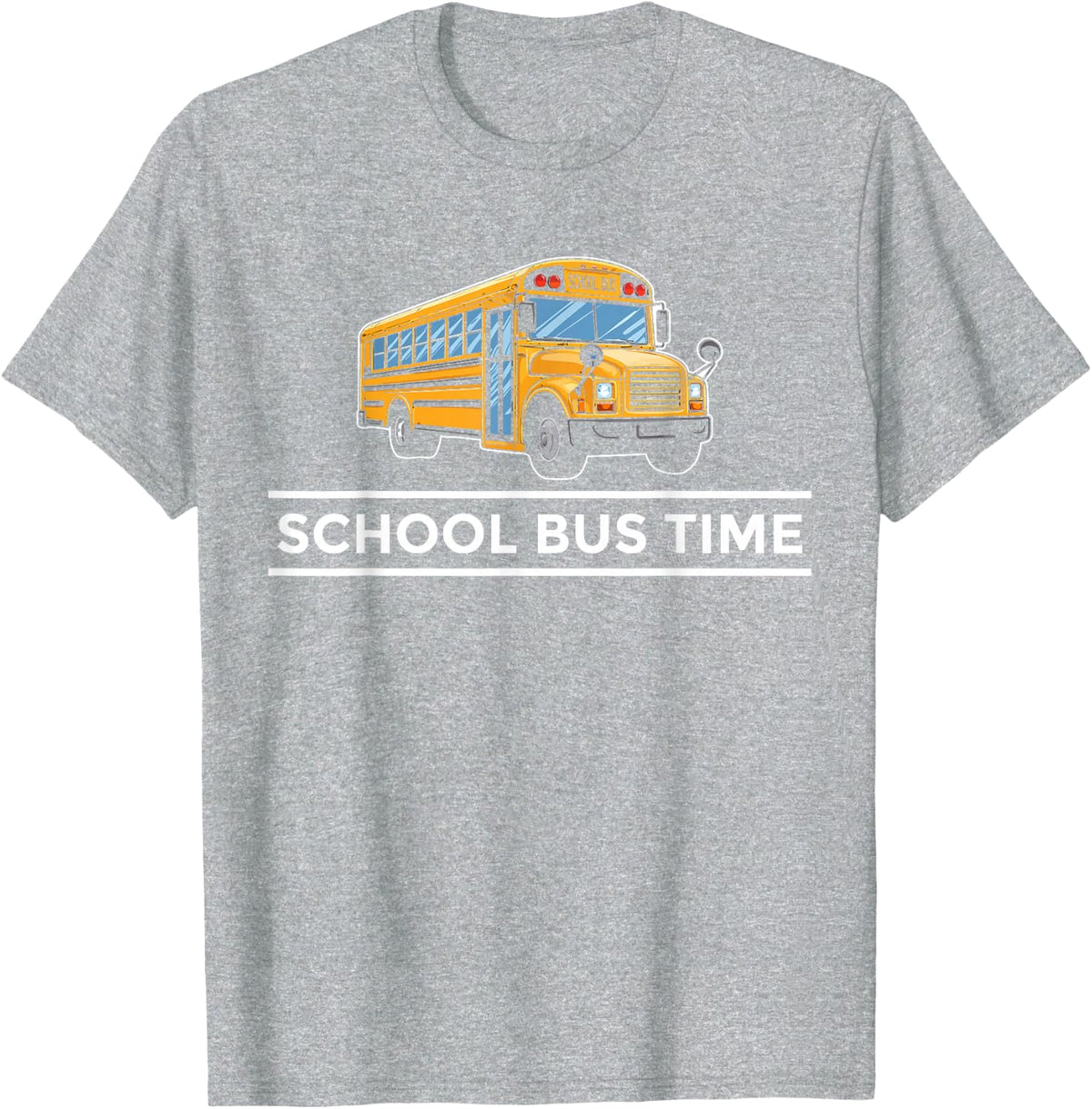 School Bus Time Bus Driver Route Field Trip T-Shirt - Heather Grey