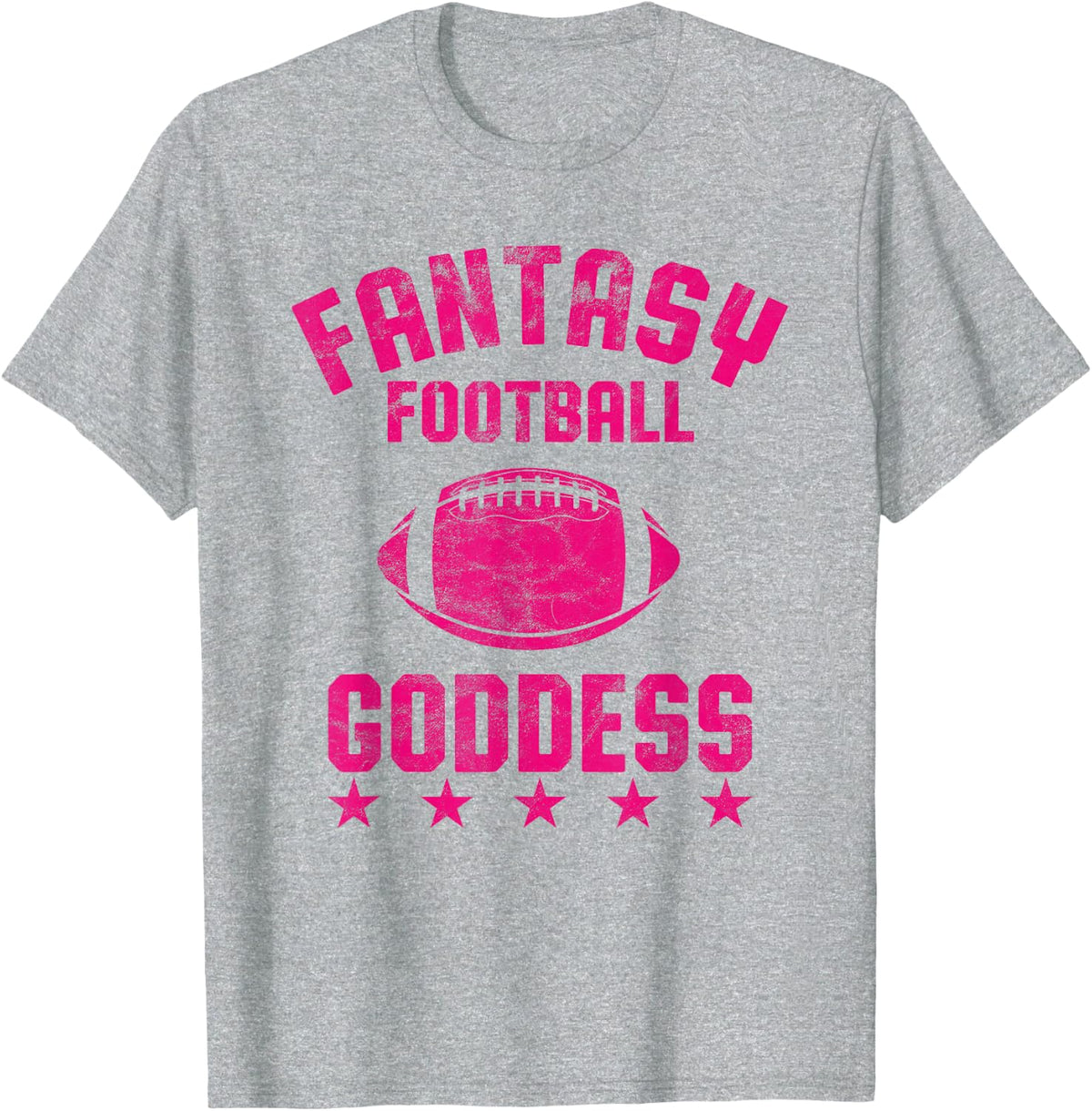 Fantasy Football Goddess Women Cute Design for One Part T-Shirt - Heather Grey